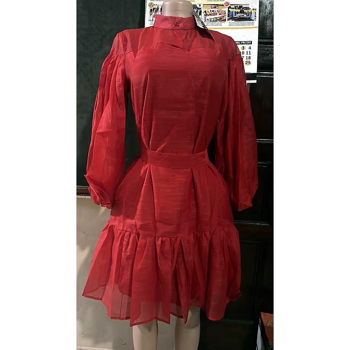 Red Ruffle Dress